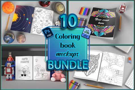 Download 376+ Coloring Pages Bundle PSD Cut Images