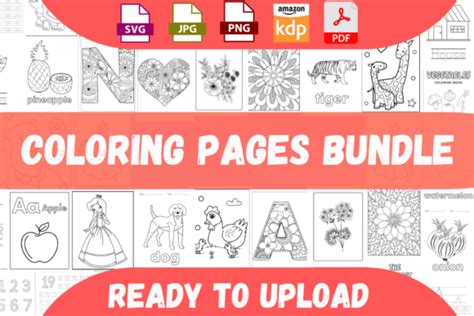Download 376  Coloring Pages Bundle PSD Silhouette For Crafts