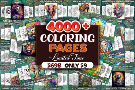 Download 376+ Coloring Pages Bundle PSD for Cricut Machine