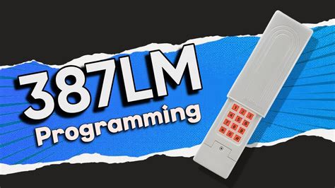 Liftmaster Keypad Programming Instructions