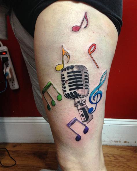 75 Music Note Tattoos For Men Auditory Ink Design Ideas
