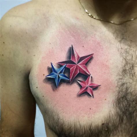 3D star tattoo done by Raj yadav +919033666765 3d star