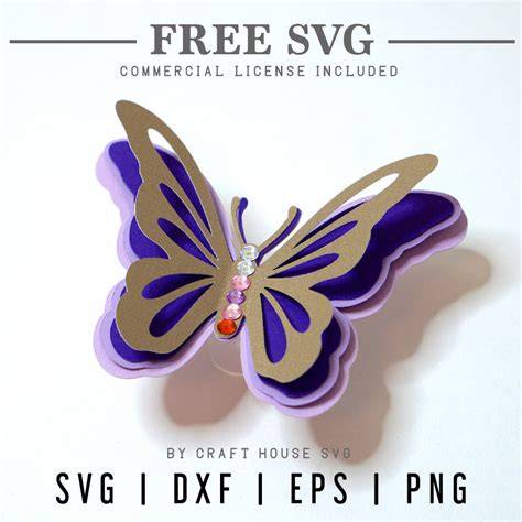 3d butterfly svg free