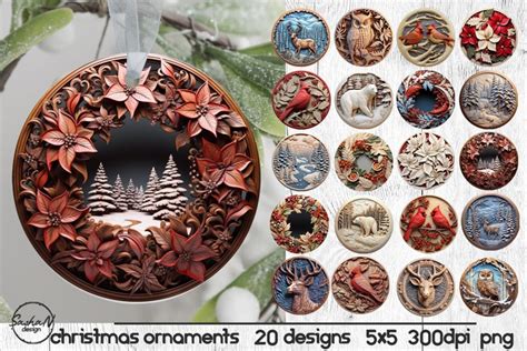 Download 3D Christmas Bundle Files Free PSD Mockups