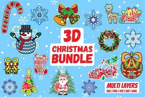 Download 3D Christmas Bundle Printable