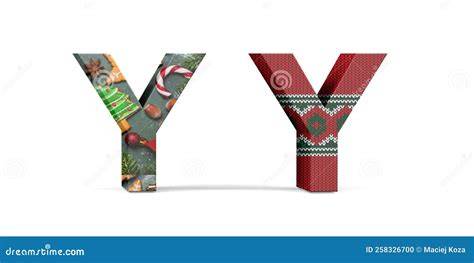3D Christmas Letter Y