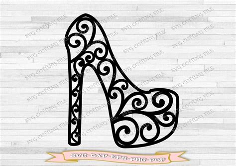 Download 3D High Heel Shoe SVG File - SVG Design Cameo
