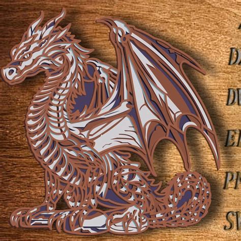 Download 3D Layered Dragon SVG File - SVG Design Easy Edite