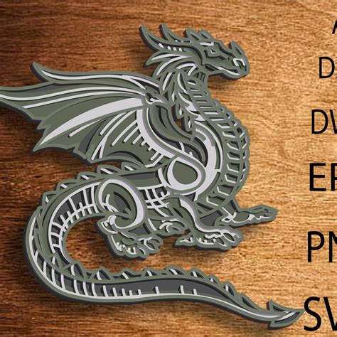 Download 3D Layered Dragon SVG File - SVG Design Printable