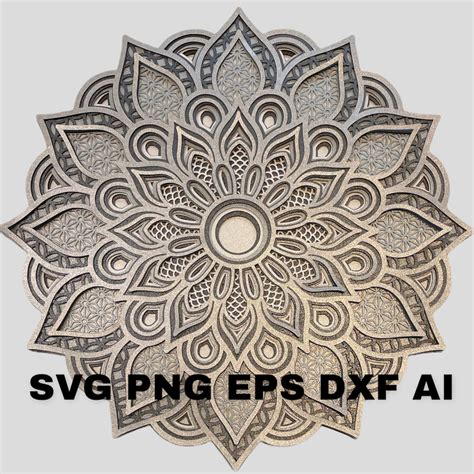 3D Layered Mandala SVG