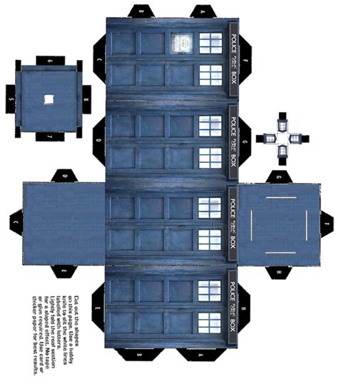 3D Model Tardis 3D Paper Printable