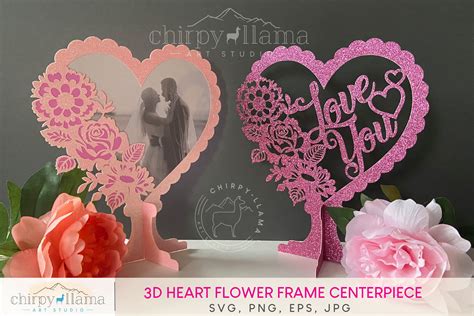 3D VALENTINE HEART FLOWER FRAME