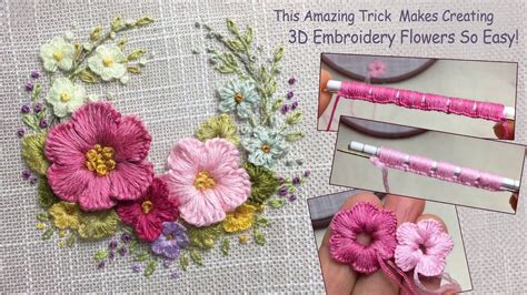 3D Flower Embroidery Patterns