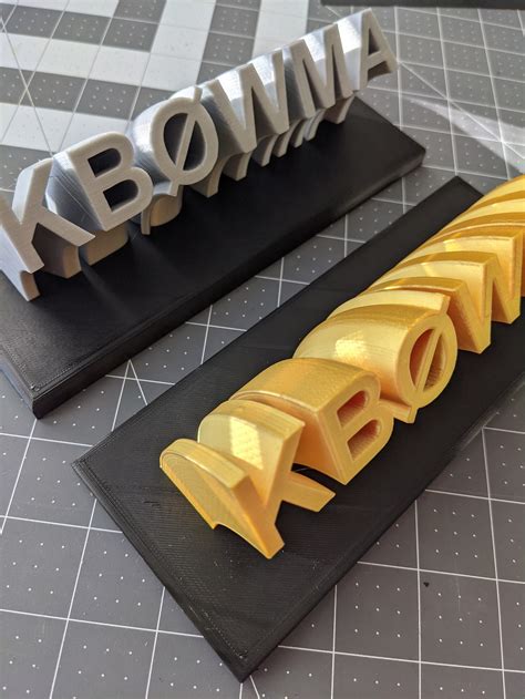 Personalize Your Space with Unique 3D Printed Nameplates