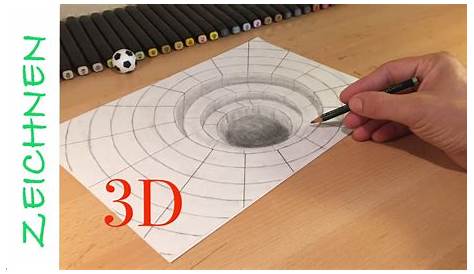 3D Zeichnen lernen für Anfänger leicht 3D Loch - How to Draw 3D