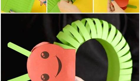 3d Caterpillar Paper Craft With Template Ideas