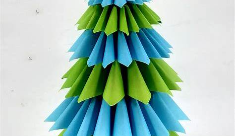 3d Christmas Tree Out Of Construction Paper Made A Completely