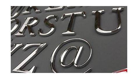 3d Chrome Letters India GB / 3D SelfAdhesive Stickers / Numbers