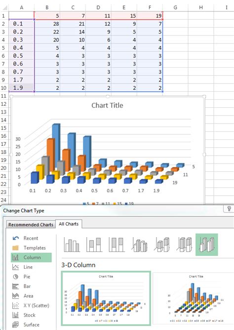 Microsoft Excel Tutorial For Beginners 13 Charts 3D Clustered