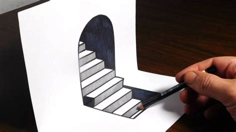 Wow! step by step drawing! easy 3D CELLAR STAIRS YouTube