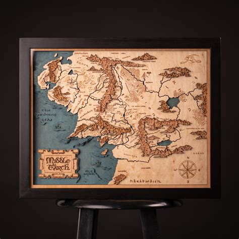 3D Middle Earth Map Zewood