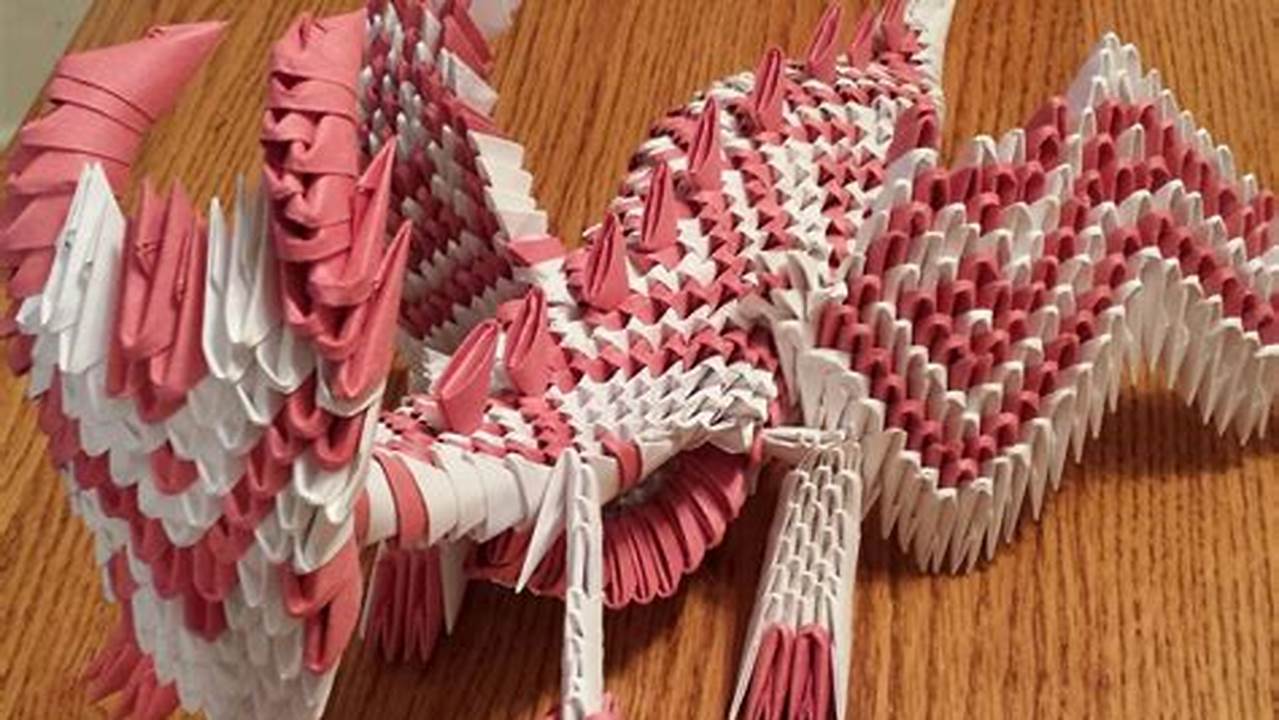 3D Origami Dragon with Stand: Step-by-Step Instructions