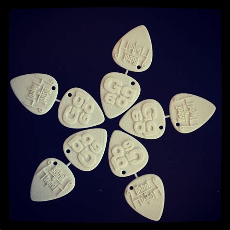 3D Printed Guitar Pick with Hole for Keychain (Ted Nugent) by steven