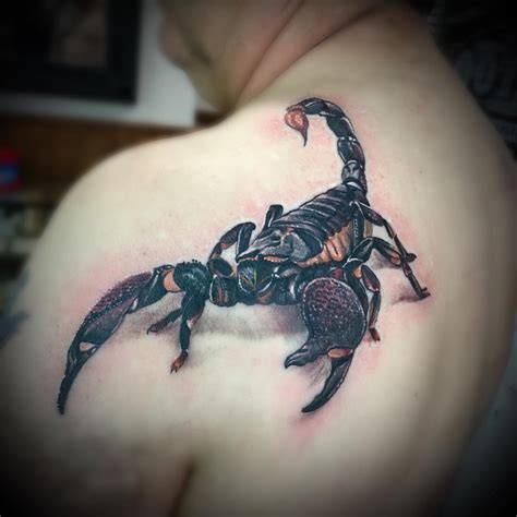 40 3D Scorpion Tattoo Designs For Men Stinger Ink Ideas in 2020
