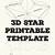 3d star template free printable