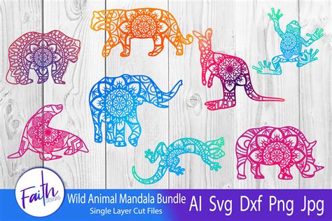 Unleash Your Inner Creativity with Mesmerizing 3D Animal Mandala SVG Designs