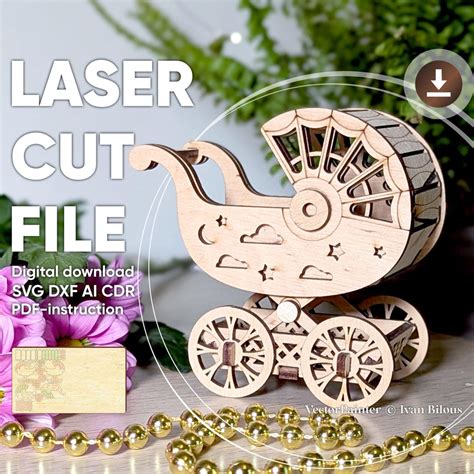 Cherish the Future: Create Magic with our Heartwarming 3D Baby Carriage SVG File Collection!