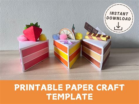 Indulge in a Delectable Experience: 3D Cake Slice Template SVG for Your Sweetest Creations