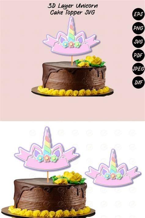 Transform Your Celebration into a Magical Occasion with Stunning 3D Cake Topper SVG Designs!