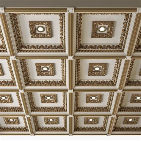 Decorative Ceiling Tile 3D model cnc CGTrader