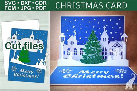 Experience the Magic of the Festive Season with Stunning 3D Christmas Card Designs in SVG Format