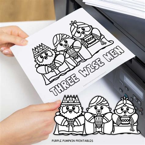 3d Cut Three Wise Men Face Printable Picture