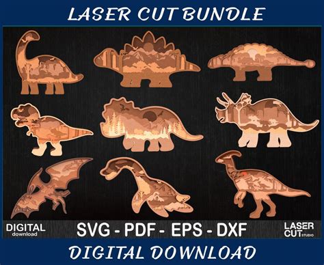 Unleash Your Childhood Nostalgia with Incredible 3D Dinosaur SVG Designs!
