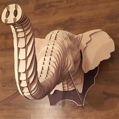 Unleash Your Inner Beast with our Majestic 3D Elephant Head SVG Design!