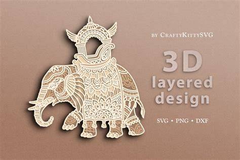 Unleash the Heartwarming Beauty of 3D Elephant Svg: The Ultimate Creative Delight for Animal Lovers!