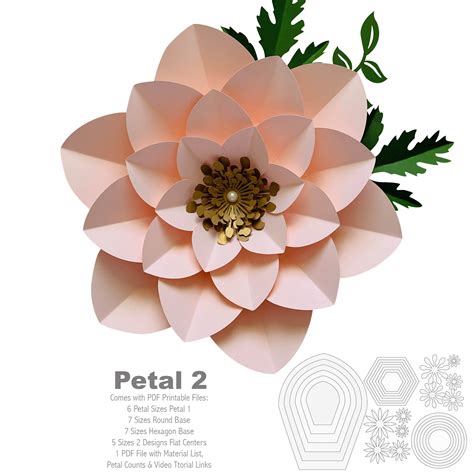 3d Flower Template Paper