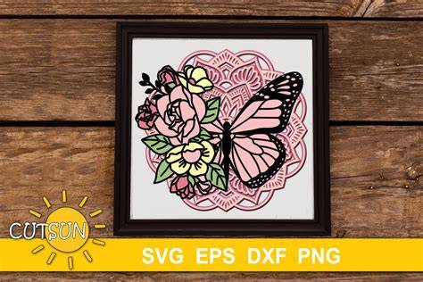 Experience the sheer joy of crafting with our 3D Layered Butterfly Mandala SVG - FREE!