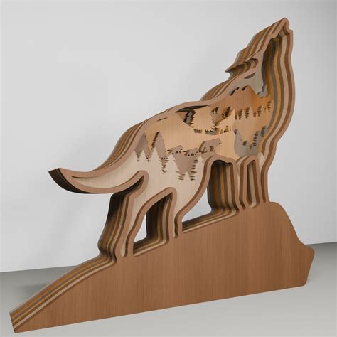 Unleash the Wild Side of Your Creativity with Our Amazing 3d Layered Wolf Svg Collection!