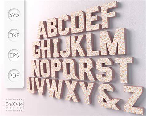 Experience the Touch of Creativity: 3D Letter Svg Designs That Will Leave You Awestruck!