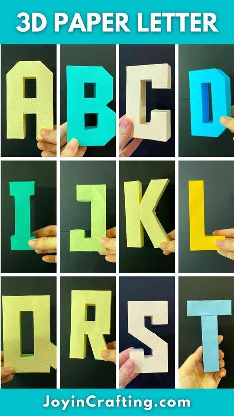 Unleash Your Creativity with our Vivid 3D Letters Template - Transform your Designs Now with Ease!
