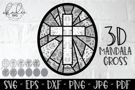 Breathtakingly Beautiful 3D Mandala Cross: A Free SVG Gift to Uplift Your Soul!