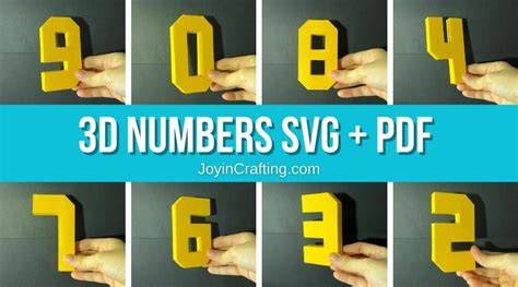 Unleash Your Creativity with Heartwarming 3D Numbers SVGs for Free