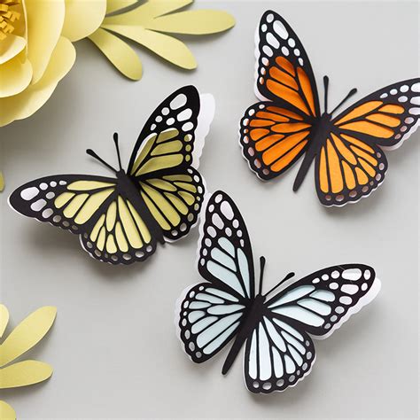 3d Paper Butterfly Template