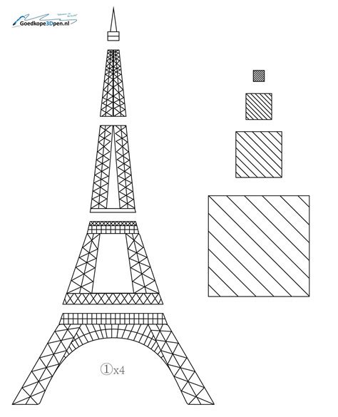 3d Pen Eiffel Tower Template