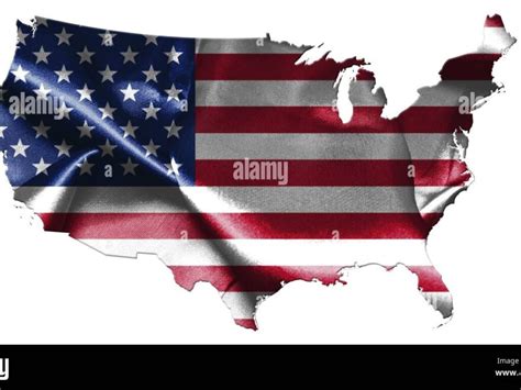 USA Flag Map Vector Image