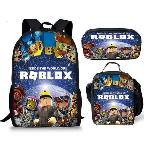 3d Roblox Student Bag Lunch Bag Pencil Bag Roblox Backpack 